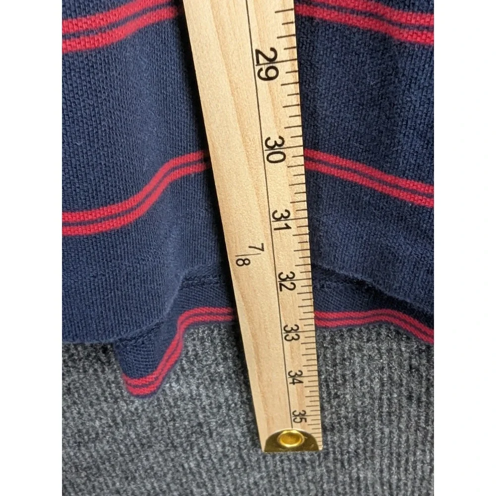 Polo Ralph Lauren Polo Shirt Mens XL Navy Red Striped Short Sleeve Pony Logo